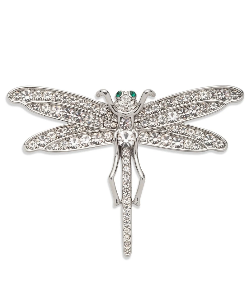 Lauren Ralph Lauren Silver-Tone Crystal Dragonfly Pin