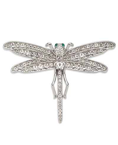 Lauren Ralph Lauren Silver-Tone Crystal Dragonfly Pin