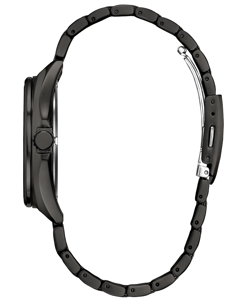 Citizen Men's Sport Casual Black-Tone Stainless Steel Bracelet Watch 42mm