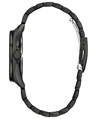 Citizen Men's Sport Casual Black-Tone Stainless Steel Bracelet Watch 42mm