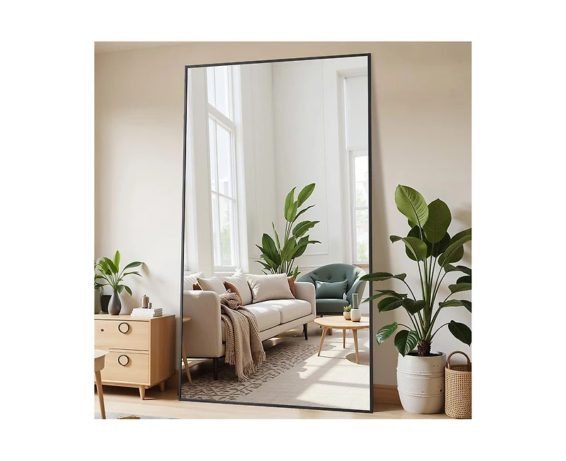Antok Full Length Mirror 81"x41" Oversized Floor for Living Room Cloakroom Rect Style
