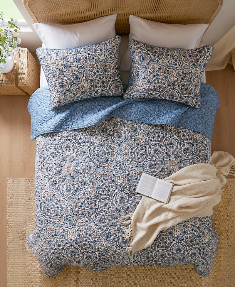 510 Design Valerie Boho Floral Reversible 3-Pc. Quilt Set
