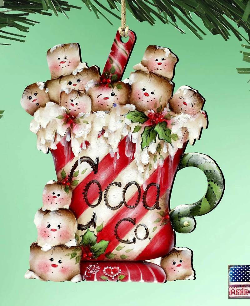 Designocracy Marshmallow Cocoa Co Ornament