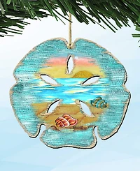 Designocracy Sand Dollar Wooden Ornament