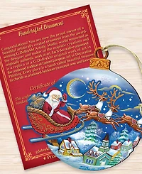 Designocracy Up-Up and Away Wood Christmas Ornament