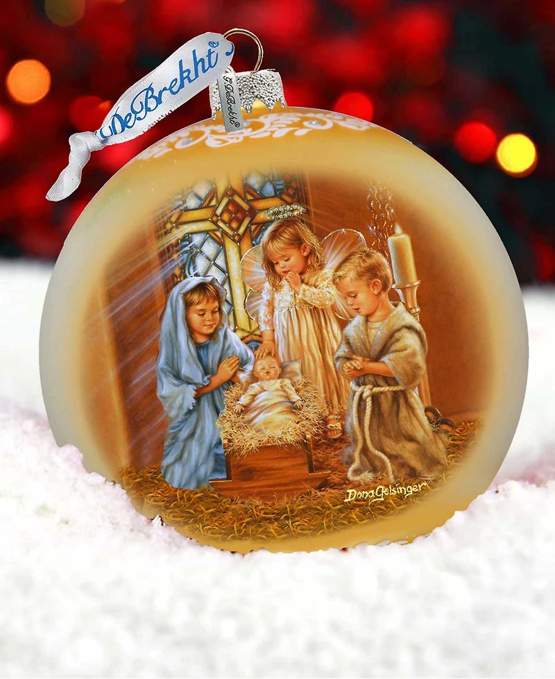 G. Debrekht Angels Lullaby Le Glass Christmas Ornament