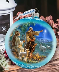 G. Debrekht Shepherds Keeping Watch Le Glass Ornament