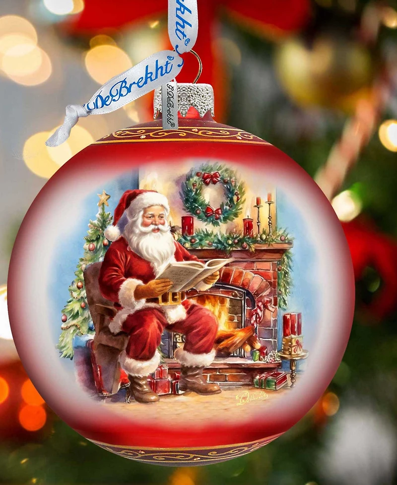 G. Debrekht Santa's Cozy Audit Le Glass Ornament