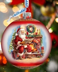 G. Debrekht Santa's Cozy Audit Le Glass Ornament