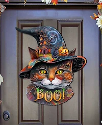 Designocracy Cat in a Hat Holiday Door Decor