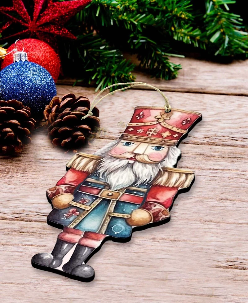 Designocracy Nutcrackers Christmas Ornaments, Set of 3