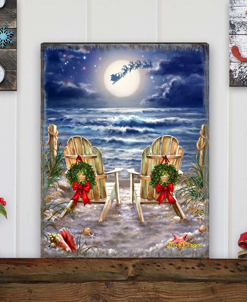 Designocracy Moonlight Christmas Wall Art By Gelsinger