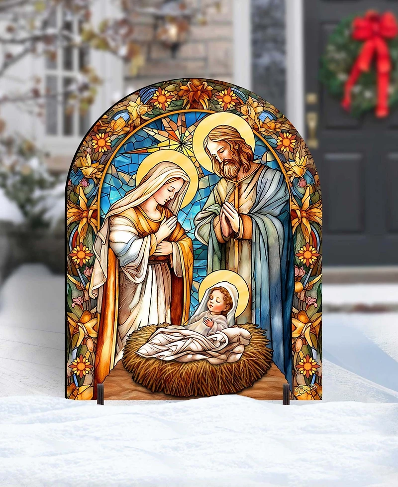 Designocracy Classic Nativity Outdoor Garden Decor