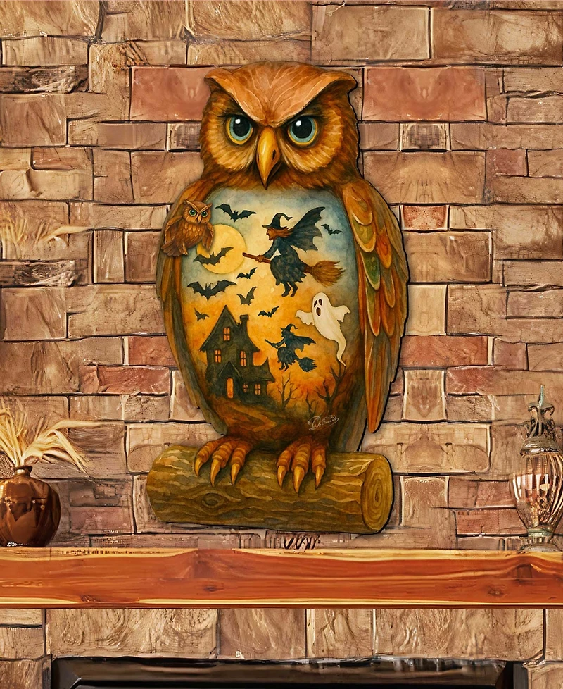 Designocracy Halloween Owl Holiday Door Decor