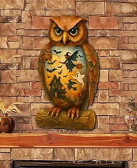 Designocracy Halloween Owl Holiday Door Decor