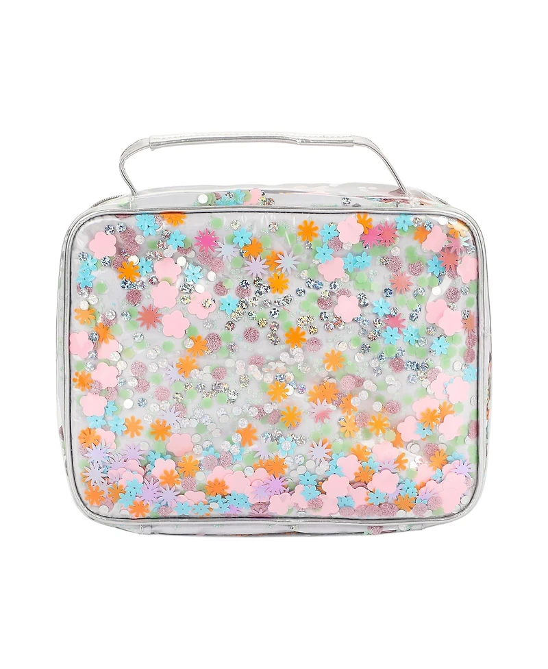 Packed Party Flower Shop Confetti Lunch Bag Cute Small Soft Insulated Lunchbox for Kids School Lunch Box Cooler Can Carry a Water Bottle, Ice Packs fo