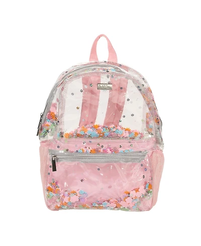 Packed Party Flower Shop Clear Backpack Women's Fashion Book Bag For Ladies at School, Work, Travel