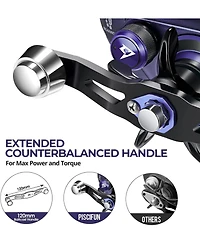 Piscifun Alijoz 400 Baitcaster Fishing Reel, 38Lbs Max Drag Baitcasting Reel, 6.6:1/8.1:1 Gear Ratio, Freshwater and Saltwater Low Profile Casting Ree