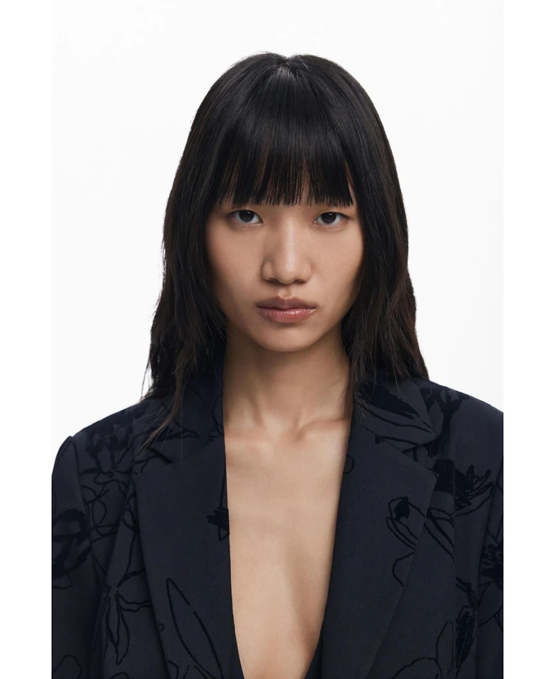 Desigual Women's Blazer with velvet details