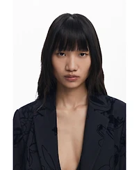 Desigual Women's Blazer with velvet details