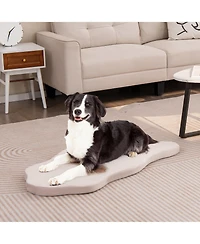Gymax Dog Sleeping Mat Waterproof Dog Crate Pad Bed Mat with Memory Foam Support