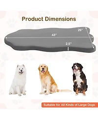 Gymax Dog Sleeping Mat Waterproof Crate Pad Bed with Memory Foam Support