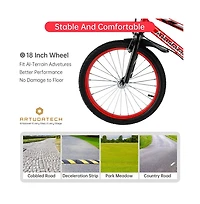 Artudatech Inch Kids Bike with Glowing Training Wheels