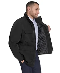 Tommy Hilfiger Men's Four Stand Collar Military-Inspired Field Jacket
