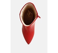 London Rag Desire Suede Back Panel High Ankle Boots Women