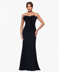 Xscape Womens Strapless Gown