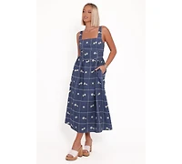 Petal and Pup Women's Yolande Midi Dress - Blue Floral Xl