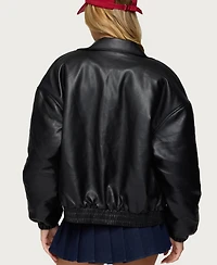 Women's Halley faux leather bomber jacket