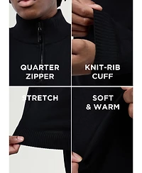 Xray Men's Quarter Zip Mock Neck Sweater