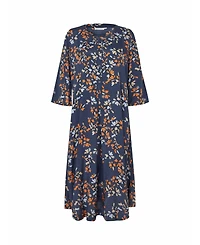 MaNymari Round Neck 3/4 Sleeve Dress