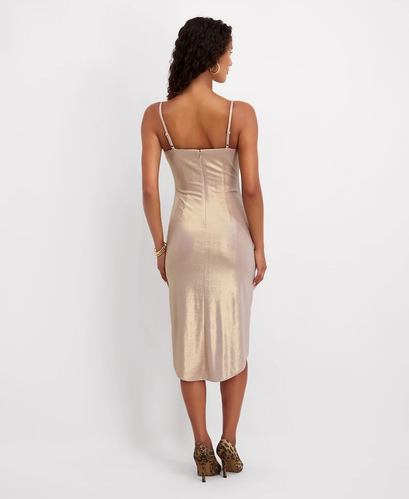 Siena Women's Foiled Sleeveless Midi Dress
