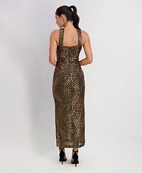 Siena Women's Sequined Halter Dress