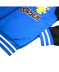 Mario Boys Super Bros Bowser Zip-Up Graphic Print Bomber Varsity Jacket
