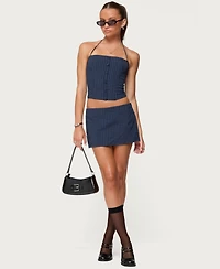 Edikted Women's Winsley Gingham Halter Corset