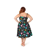 Unique Vintage Plus 1950s Cotton Swing Dress