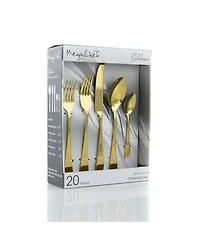 MegaChef Gibbous 20 Piece Flatware Utensil Set