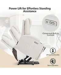 Aecojoy Electric Lift Chair Sofa with Side Pockets