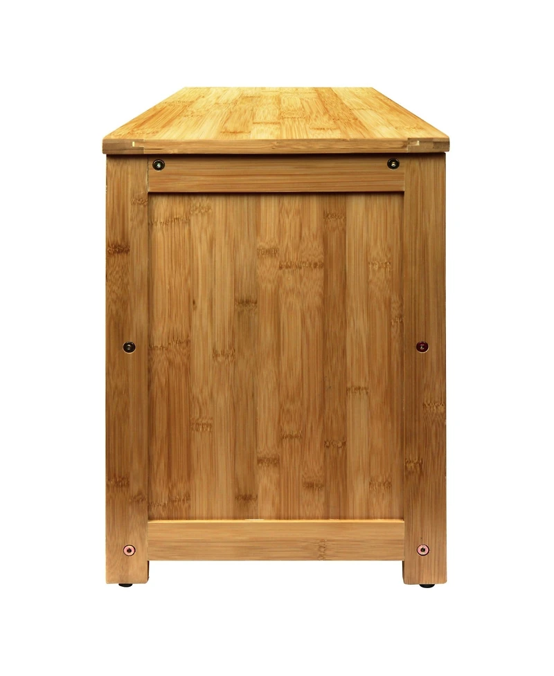 Oceanstar 10-Pair Bamboo Entryway Storage Bench.