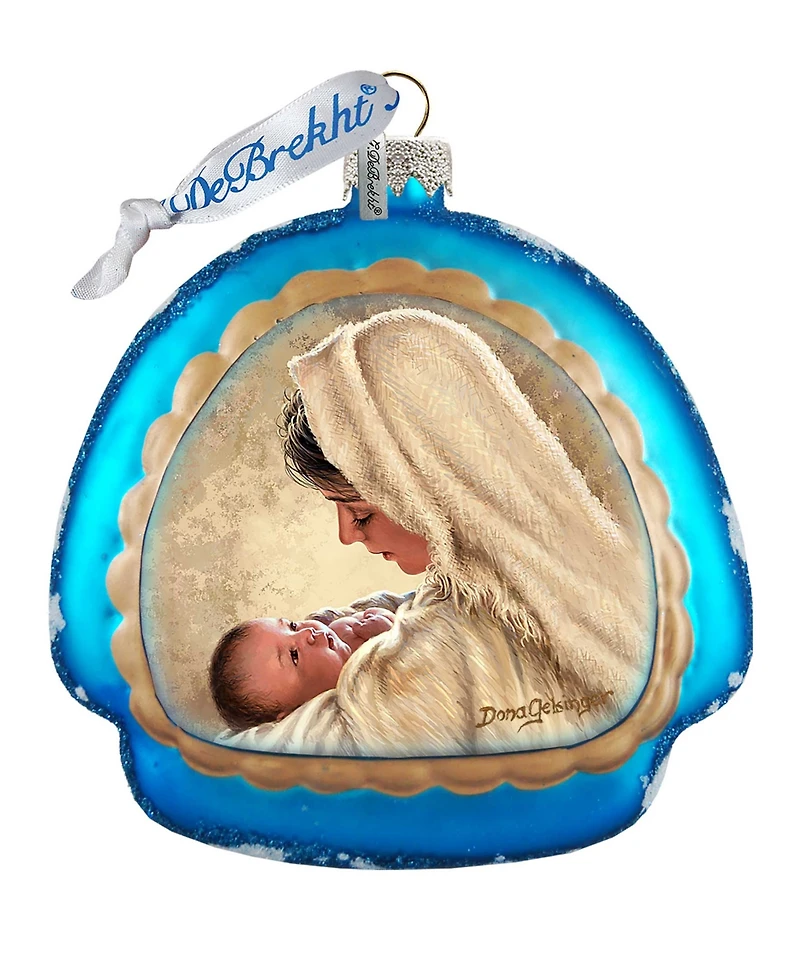G.Debrekht Mother of God Glass Christmas Ornament