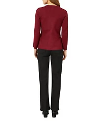 Yumi Women's Chic Peplum Button Up Cardigan