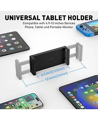 Urmust Tablet Wall Mount Holder for iPad, 360°Rotation Adjustable Tablet Stand Holder with Aluminum Extendable Arm, for All 4.7-13" Phones &