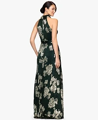 Betsy & Adam Petite Halter Sleeveless Dress