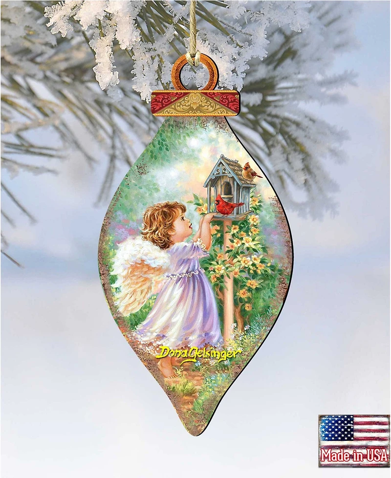 Designocracy Angels Are Near Holiday Ornament