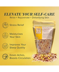 Omm Collection Floral Soaking Bath Salts Jasmin Rose Bag 14oz