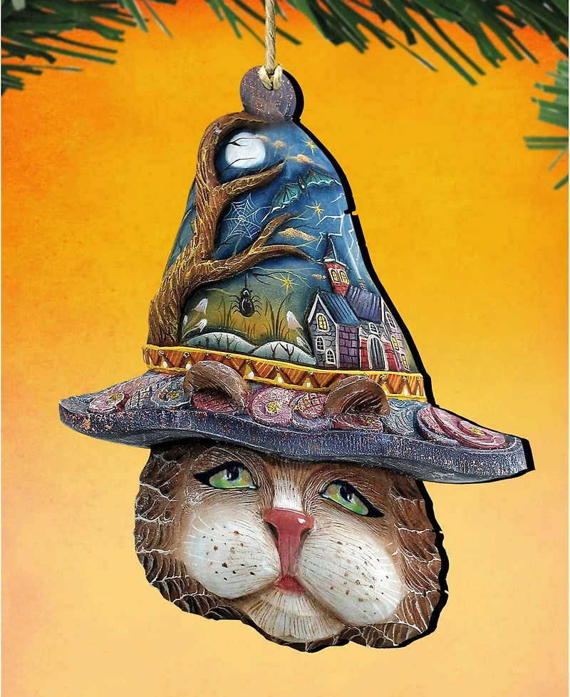 Designocracy Eve Cat Holiday Wood Christmas Ornament