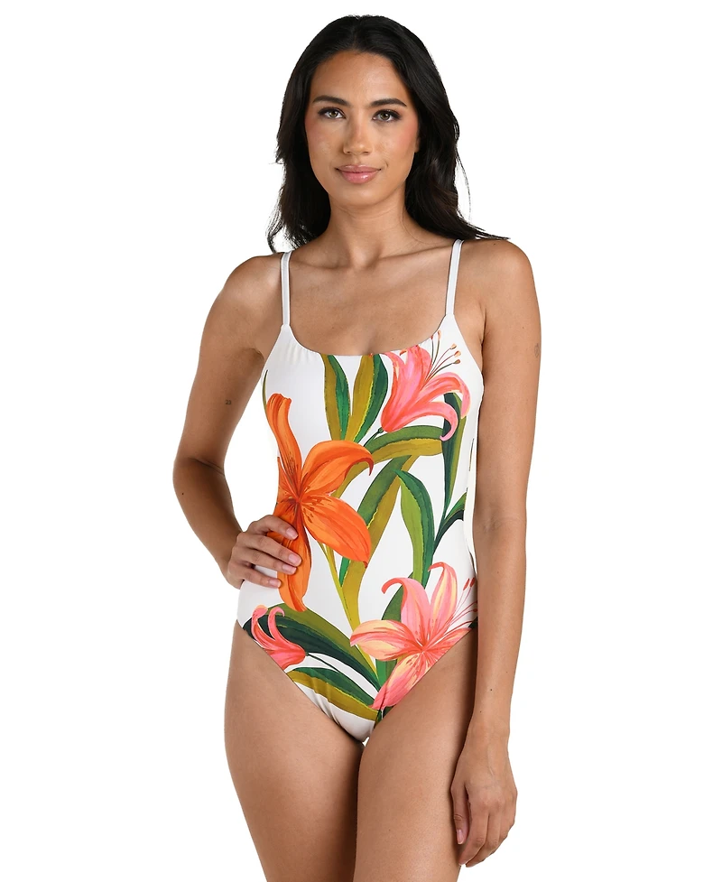 La Blanca Women's Jungle Blossoms Lingerie Mio One Piece Swimsuit